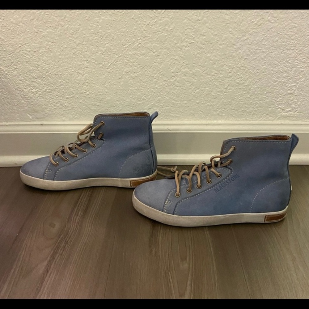 Blackstone blue suede high top sneakers size EU 37 US 7